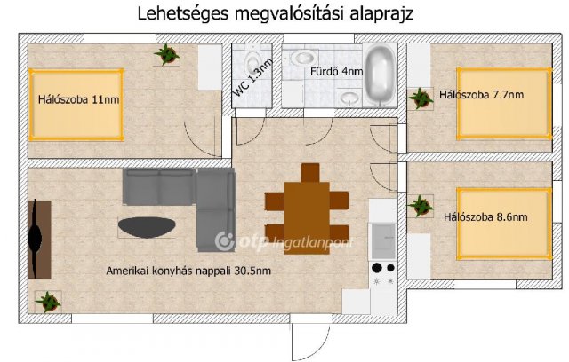 Eladó családi ház, Budaörsön 44.9 M Ft, 2+2 szobás