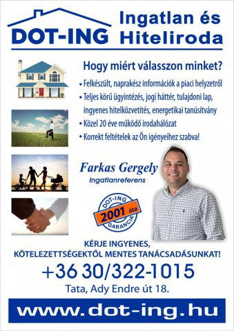 Eladó telek, Tatán 89.9 M Ft / költözzbe.hu