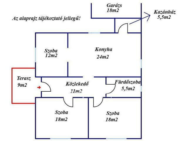 Eladó családi ház, Újkígyóson 24 M Ft, 3 szobás