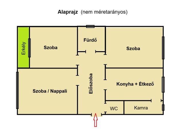 Eladó téglalakás, Ajkán 41.5 M Ft, 3 szobás