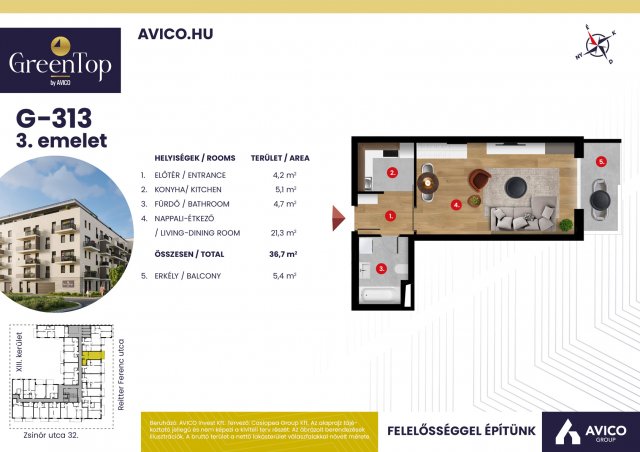 Eladó téglalakás, Budapesten, XIII. kerületben, Zsinór utcában