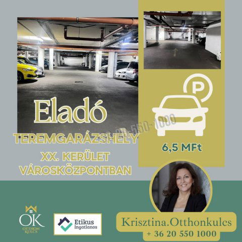 Eladó garázs, Budapesten, XX. kerületben 6.5 M Ft