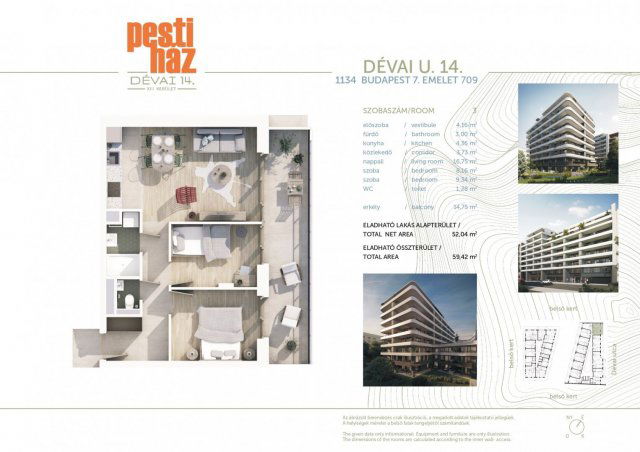 Eladó téglalakás, Budapesten, XIII. kerületben, Dévai utcában