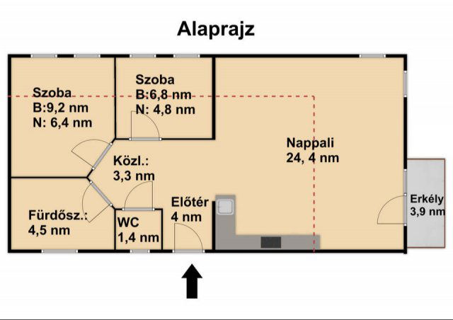 Eladó téglalakás, Budapesten, XIII. kerületben 79.9 M Ft