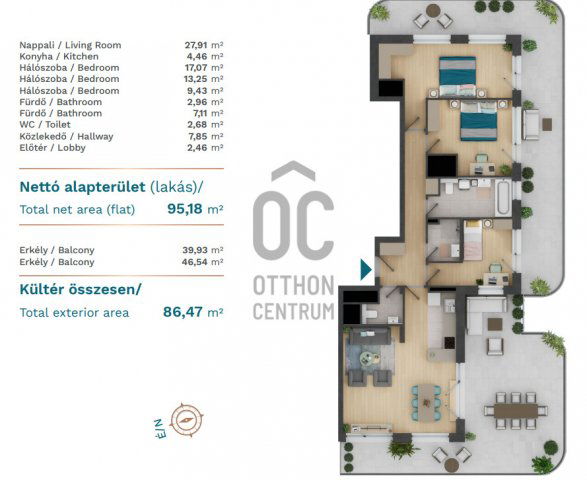Eladó téglalakás, Budapesten, XIII. kerületben 248.63 M Ft