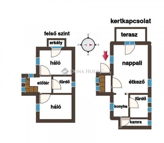 Eladó ikerház, Budapesten, II. kerületben 165 M Ft, 3 szobás