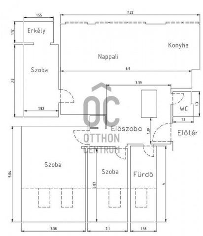 Eladó téglalakás, Budapesten, III. kerületben 89 M Ft, 4 szobás