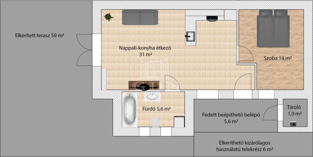 Eladó családi ház, Dunaharasztin 61.75 M Ft, 2 szobás