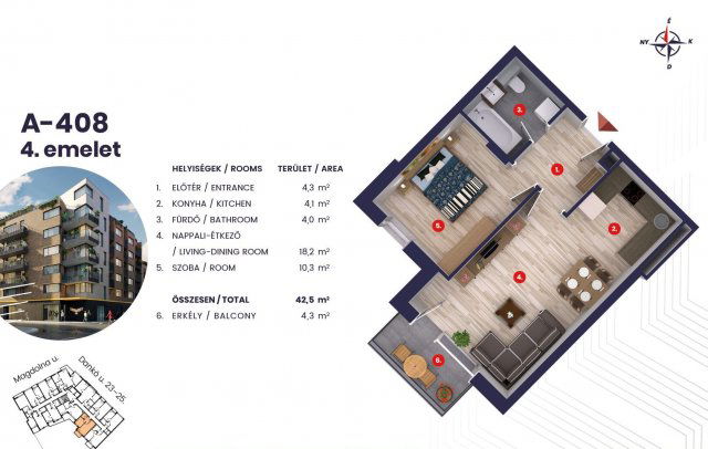 Eladó téglalakás, Budapesten, VIII. kerületben, Magdolna utcában