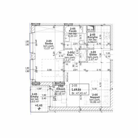 Eladó téglalakás, Budapesten, XIII. kerületben, Jász utcában