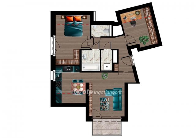 Eladó téglalakás, Dunaföldváron 63.955 M Ft, 2 szobás