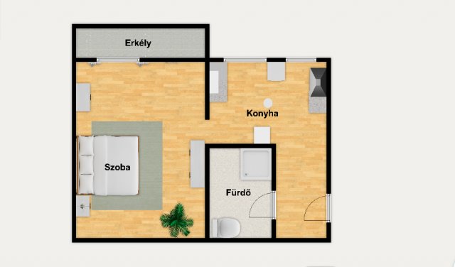 Eladó téglalakás, Miskolcon 22.99 M Ft, 1 szobás