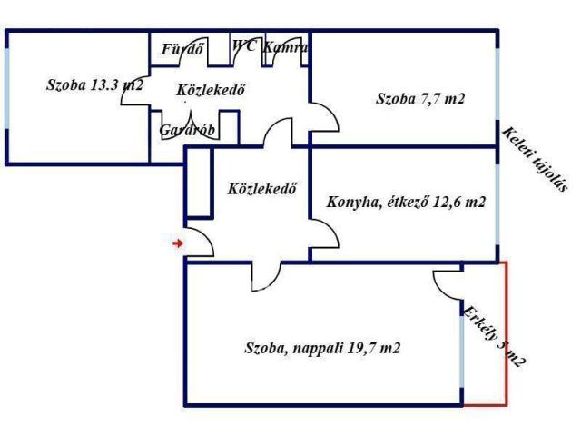 Eladó téglalakás, Nyíregyházán 64.9 M Ft, 2+1 szobás