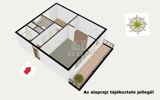 Kiadó téglalakás, albérlet, Vecsésen 250 E Ft / hó, 2+1 szobás