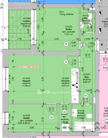 Eladó téglalakás, Szegeden 72.842 M Ft, 2+1 szobás