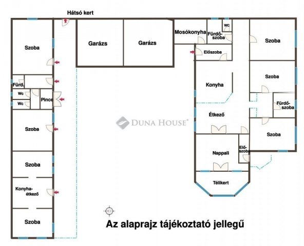 Eladó családi ház, Péterin 100 M Ft, 7 szobás