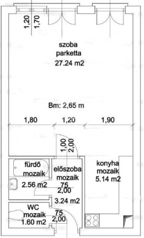 Eladó téglalakás, Budapesten, IX. kerületben 73.8 M Ft, 1 szobás