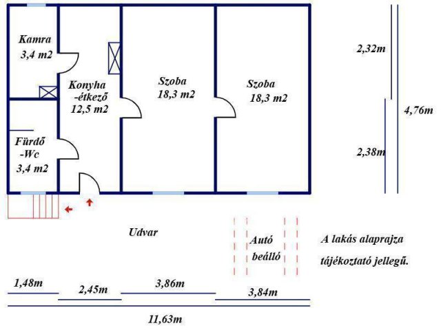 Eladó téglalakás, Kecskeméten 44.95 M Ft, 2 szobás