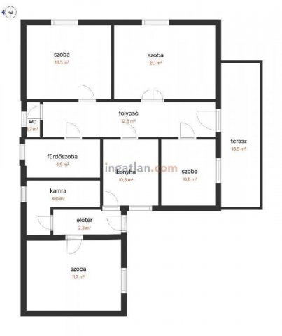 Eladó családi ház, Kompolton 19.5 M Ft, 4 szobás