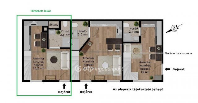 Eladó téglalakás, Budapesten, VII. kerületben 52.9 M Ft