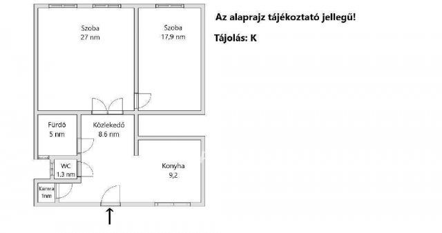 Eladó téglalakás, Budapesten, VIII. kerületben 72.9 M Ft