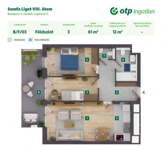 Eladó téglalakás, Budapesten, X. kerületben, Ceglédi úton