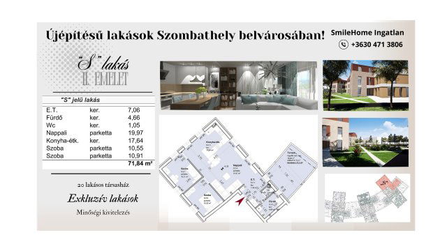Eladó téglalakás, Szombathelyen 80.99 M Ft, 3 szobás