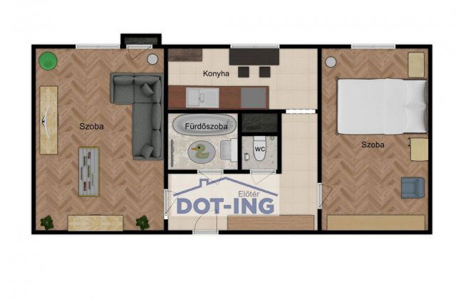 Eladó panellakás, Tatabányán 37.99 M Ft, 2 szobás