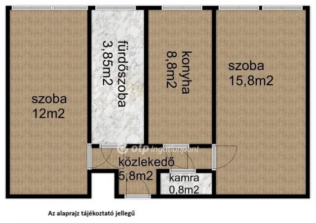 Eladó téglalakás, Nyíregyházán 35.9 M Ft, 2 szobás