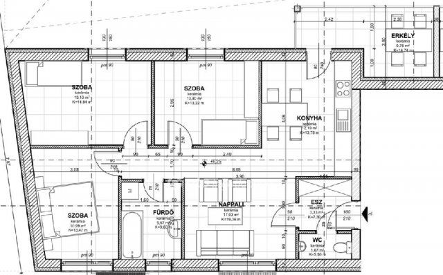 Eladó téglalakás, Szegeden 94.6 M Ft, 4 szobás