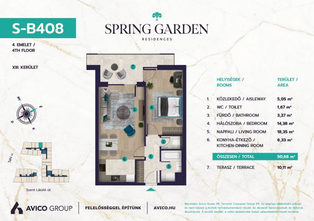 Eladó téglalakás, Budapesten, XIII. kerületben 94.89 M Ft