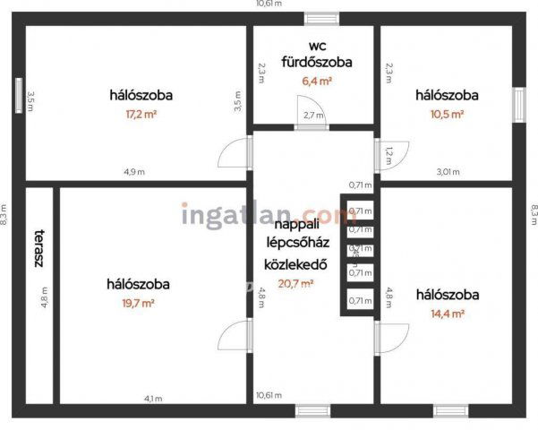 Eladó családi ház, Bőcsön 41.9 M Ft, 5+2 szobás