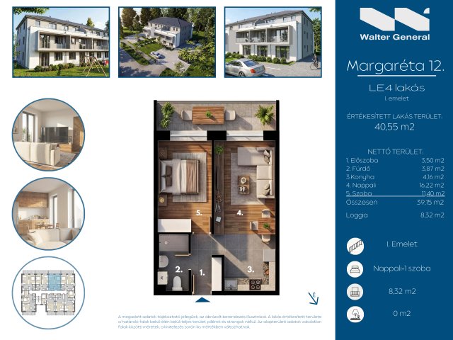 Eladó téglalakás, Hegyeshalomban 43.82 M Ft, 2 szobás