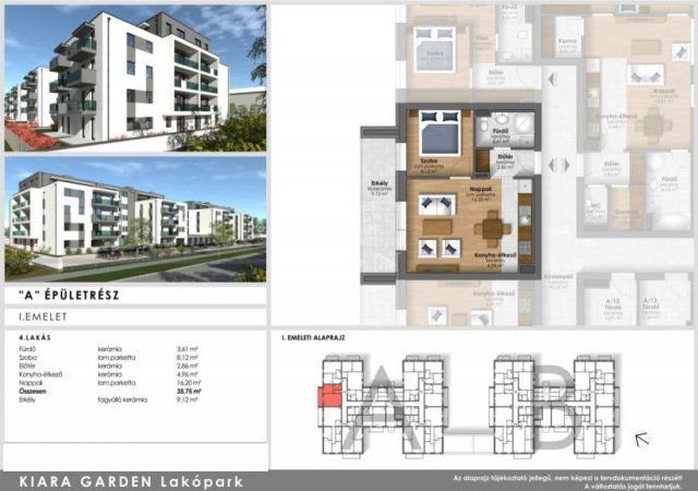 Eladó téglalakás, Szombathelyen 41.9 M Ft, 2 szobás