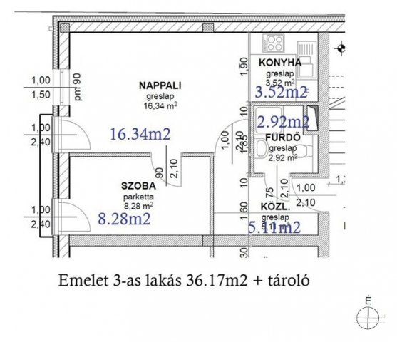 Eladó téglalakás, Érden 46.99 M Ft, 2 szobás