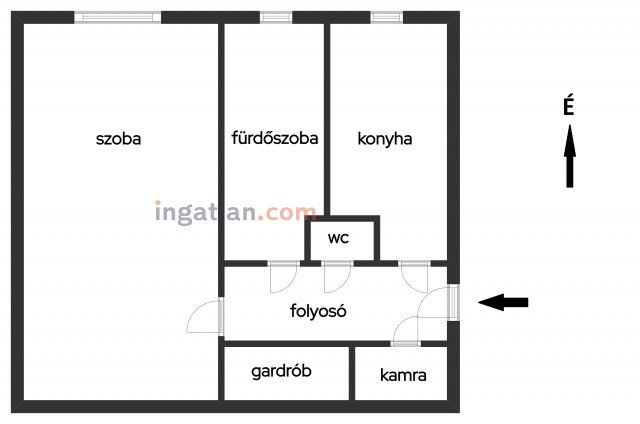 Eladó téglalakás, Miskolcon 21.9 M Ft, 1 szobás