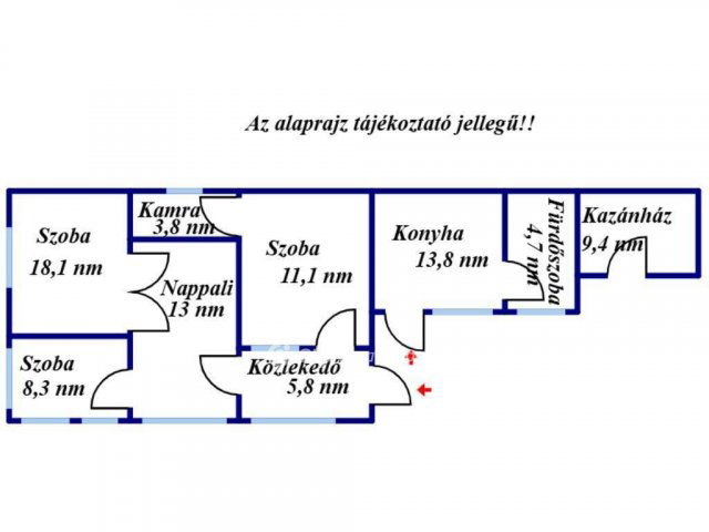 Eladó családi ház, Kisújszálláson 15 M Ft, 3 szobás