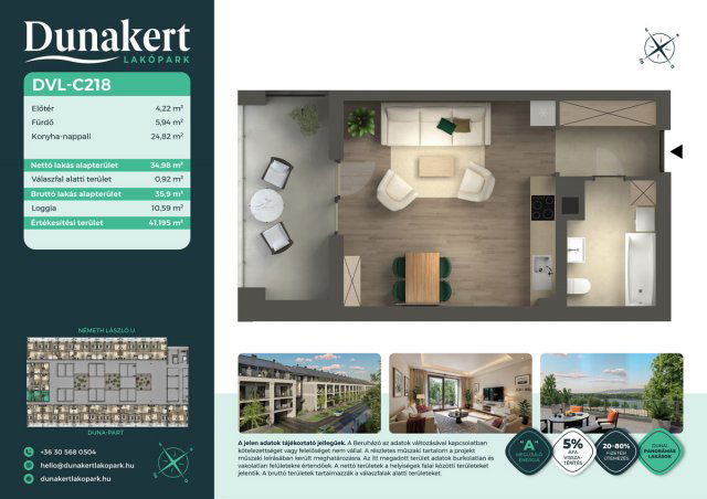 Eladó téglalakás, Vácon, Németh László utcában 56.99 M Ft