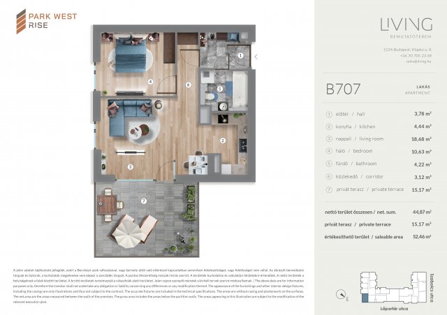 Eladó téglalakás, Budapesten, XIII. kerületben, Szabolcs utcában