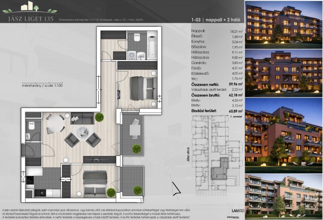 Eladó téglalakás, Budapesten, XIII. kerületben, Jász utcában