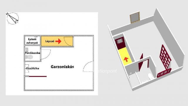 Eladó téglalakás, Tiszafüreden 45 M Ft, 2 szobás