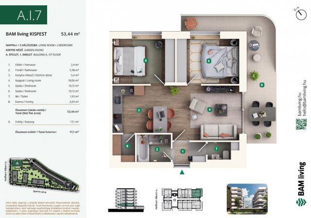 Eladó téglalakás, Budapesten, XIX. kerületben, Iparos utcában