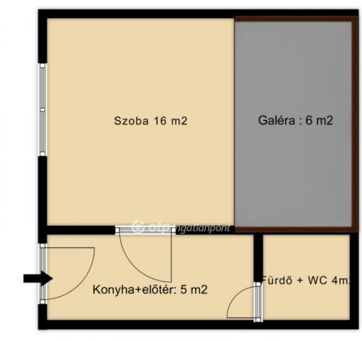 Eladó téglalakás, Budapesten, VIII. kerületben 22 M Ft, 1 szobás