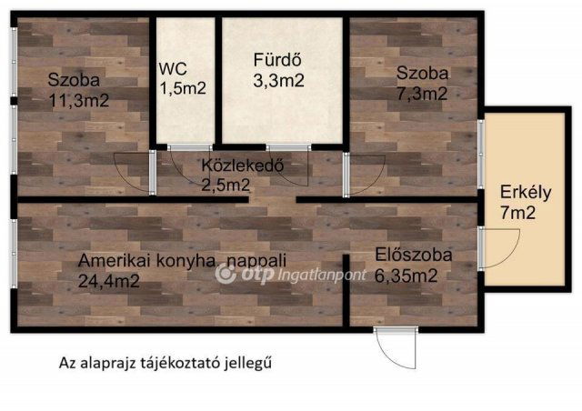 Eladó téglalakás, Nyíregyházán 67.9 M Ft, 1+1 szobás