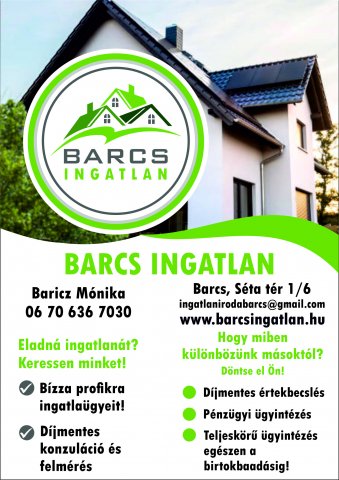 Eladó családi ház, Barcson 10 M Ft, 1 szobás