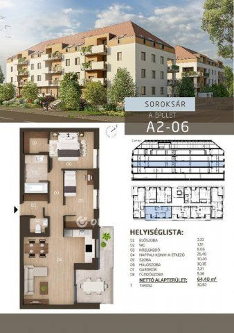 Eladó téglalakás, Budapesten, XXIII. kerületben 89.79 M Ft