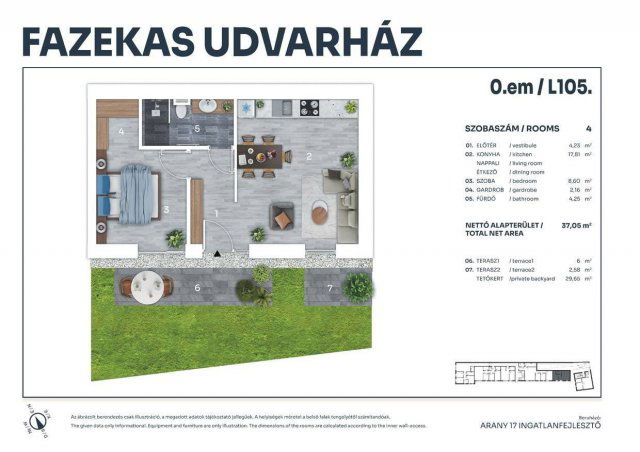 Eladó téglalakás, Tatán, Fazekas utcában 62.297 M Ft, 2 szobás