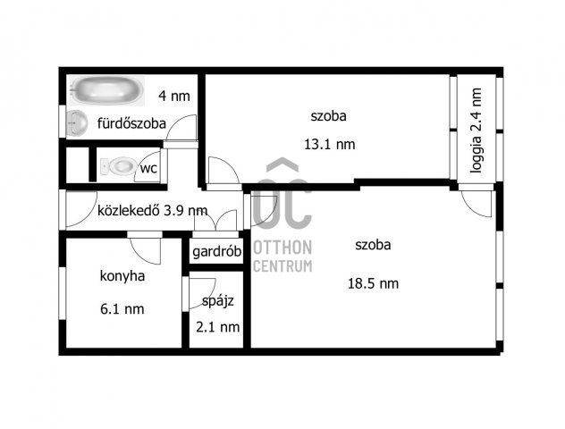 Eladó téglalakás, Kisvárdán 31.9 M Ft, 2 szobás