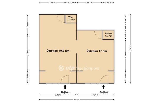 Eladó üzlethelyiség, Miskolcon 15.99 M Ft, 2 szobás