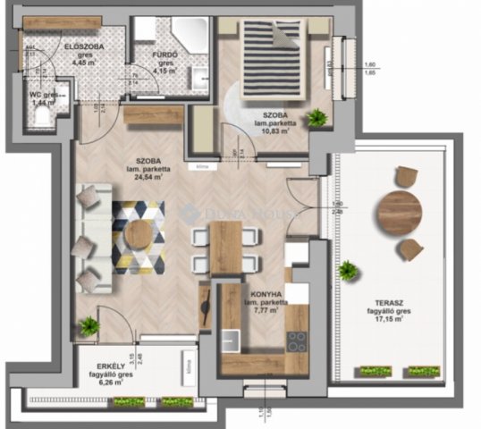 Eladó téglalakás, Zalaegerszegen 71.27 M Ft, 2 szobás